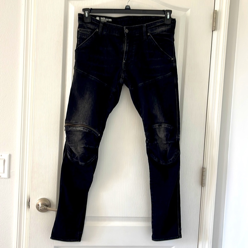 G Star Raw 5620 Super Slim 3D Zip Knee Jeans/Original/Denim
